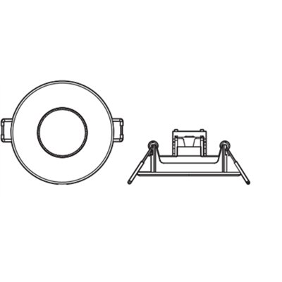 LED Spot Set Recess DIM IP65 4.9W 827 36° Satin Nickel