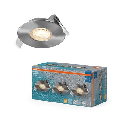 LED Spot Set Recess DIM IP65 4.9W 827 36° Satin Nickel