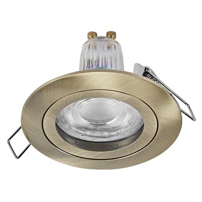 LED Spot Set Recess GU10 Click 4.5W 827 Green Brass