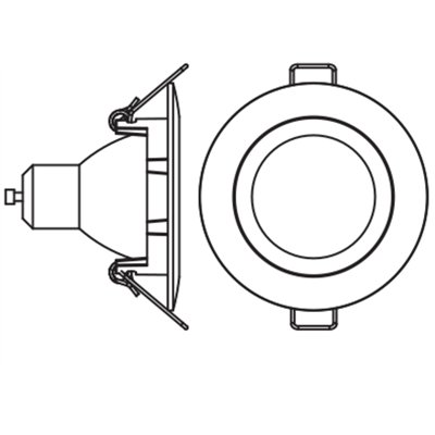 LED Spot Set Recess GU10 Click 4.5W 827 Green Brass