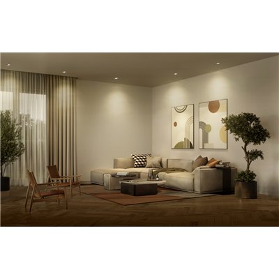 LED Spot Set Recess GU10 Adjustable Click Click 4.5W 827 Satin Nickel