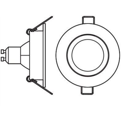 LED Spot Set Recess GU10 Adjustable Click Click 4.5W 827 Satin Nickel