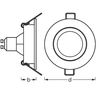 LED Spot Set Recess GU10 Adjustable Click Click 4.5W 827 Satin Nickel