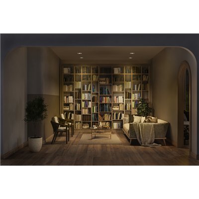 LED Spot Set Recess GU10 Adjustable Square Click 4.5W 827 Green Brass