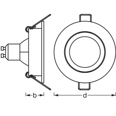 LED Spot Set Recess GU10 Dim Adjustable Click 6W 827 Green Brass