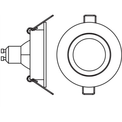 LED Spot Set Recess GU10 Dim Adjustable Click 6W 827 White