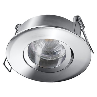 LED Spot Set Recess GU10 IP65 Press 4.5W 827 Chrome