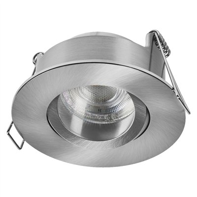 LED Spot Set Recess GU10 IP65 Press 4.5W 840 Satin Nickel