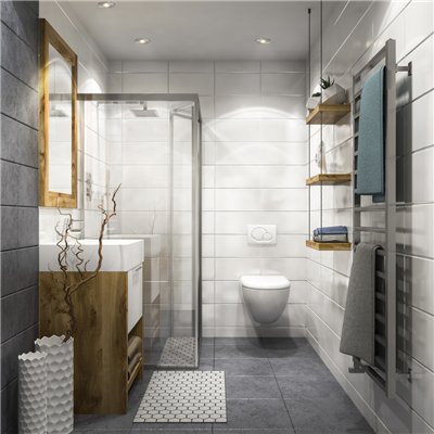 LED Spot Set Recess GU10 IP65 Press 4.5W 840 Satin Nickel