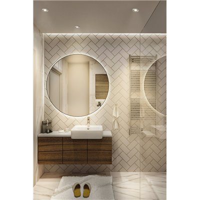 LED Spot Set Recess GU10 IP65 Press 4.5W 827 Satin Nickel