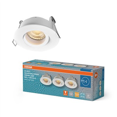 LED Spot Set Recess GU10 IP65 Press 4.5W 827 White