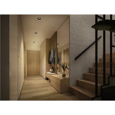 LED Spot Set Recess GU10 Plastic Press 2.6W 827 Black