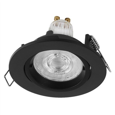 LED Spot Set Recess Twistlock GU10 Adjustable 2.6W 827 Black
