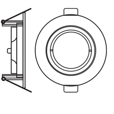 LED Spot Set Recess Twistlock GU10 Adjustable 2.6W 827 Black