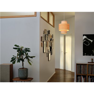 Decor Wrap Cylinder Pendant E27 Beige
