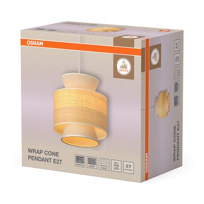 Decor Wrap Cone Pendant E27 Beige