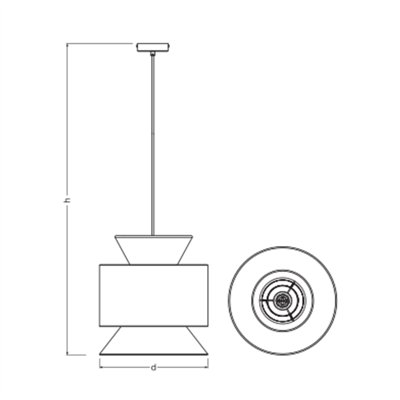 Decor Wrap Cone Pendant E27 Beige