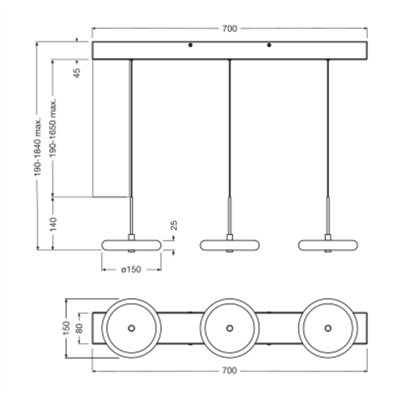 Decor Yoyo Pendant 3XPendant LN 18W 830 Beige
