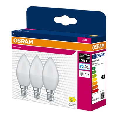 LED VALUE CLASSIC B 75  7W/6500K E14