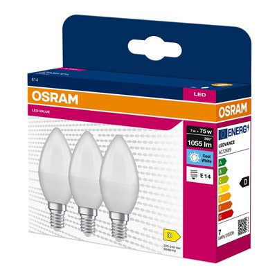 LED VALUE CLASSIC B 75  7W/4000K E14