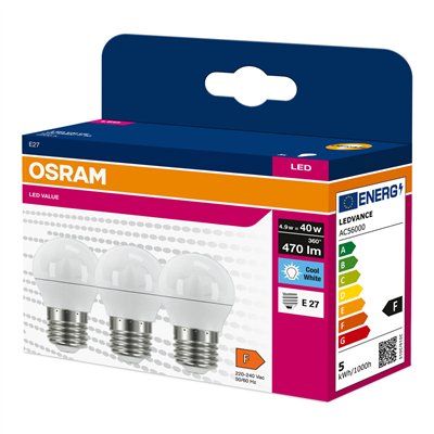 LED VALUE CLASSIC P 40  4.9W/4000K E27