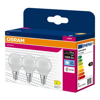 LED VALUE CLASSIC P 75  7W/4000K E14