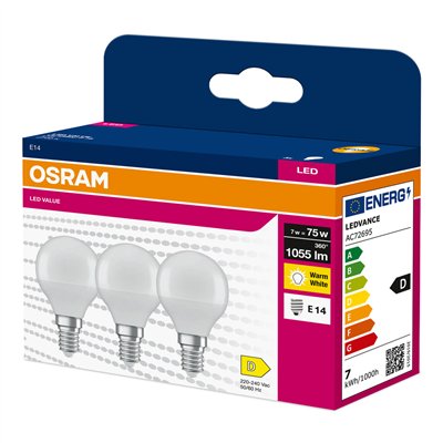 LED VALUE CLASSIC P 75  7W/2700K E14