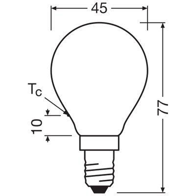 LED VALUE CLASSIC P 25  2.5W/3000K E14