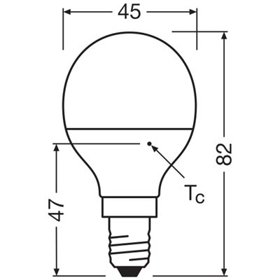 LED VALUE CLASSIC P 25  2.5W/2700K E14