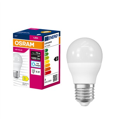 LED VALUE CLASSIC P 75  7W/6500K E27