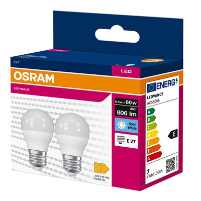 LED VALUE CLASSIC P 60  6.5W/4000K E27