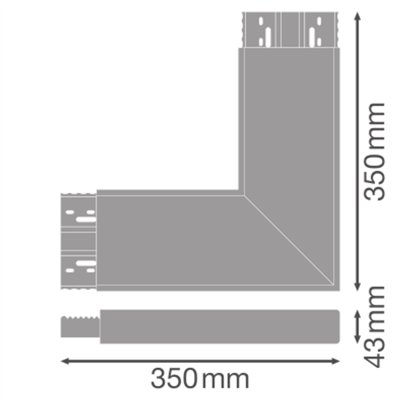 LINEAR INDIVILED CORNER CONNECTOR CORNER CONNECTOR BK
