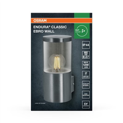 Endura Classic Ebro Wall E27 Stainless Steel