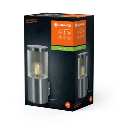 Endura Classic Ebro Wall E27 Stainless Steel