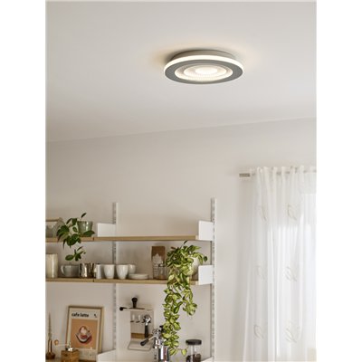 Orbis Spiral Click DIM Round Central Light 400mm 26W Click Dim 830 Grey