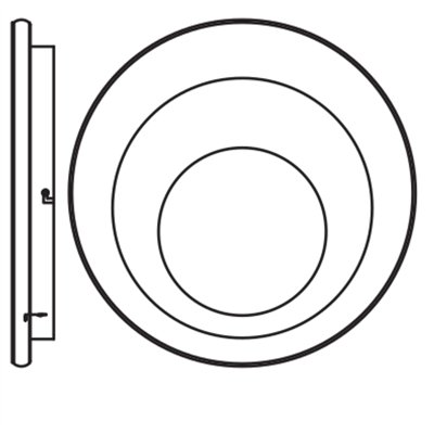 Orbis Spiral Click DIM Round Central Light 400mm 26W Click Dim 830 Grey