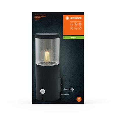 Endura Classic Ebro Wall Sensor E27 Dark Gray