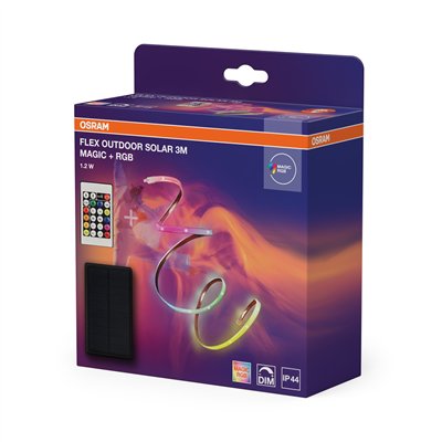 Outdoor Solar Flex Strips 3M Magic RGB Remote Control IP44