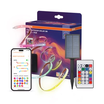 Outdoor Solar Flex Strips 3M Magic RGB Remote Control IP44