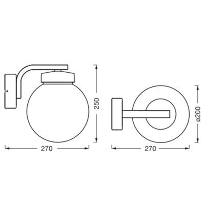 ENDURA CLASSIC ERDA Wall E27 IP54 Dark Grey