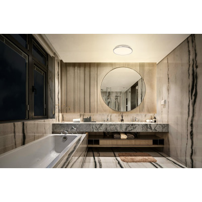 Bathroom Ceiling CCT IP44 300mm Chrome Click-CCT