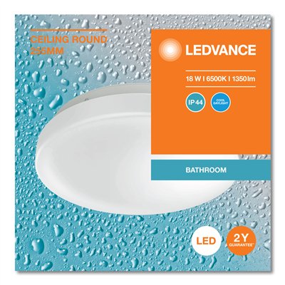 CEILING ROUND IP44 255 18W 865 IP44