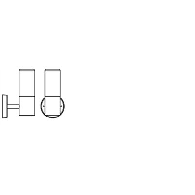 Endura Classic Figo Cylinder Wall E27 Dark Gray