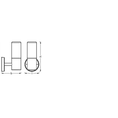 Endura Classic Figo Cylinder Wall E27 Dark Gray