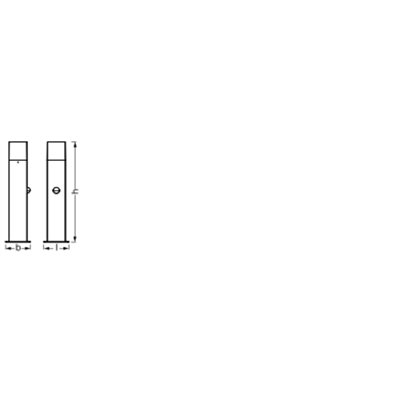 Endura Classic Figo Square 49cm Sensor E27 Dark Gray