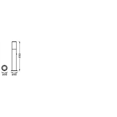 Endura Classic Figo Cylinder 49cm Sensor E27 Dark Gray