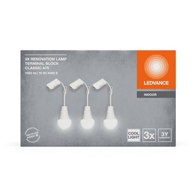 RENOVATION LAMPS WITH TERMINAL BLOCK Terminal Block 10W 840 Triple Pack