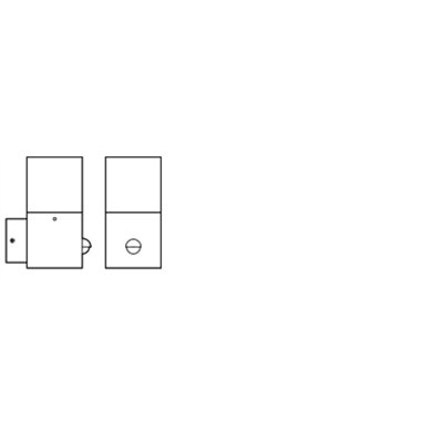 Endura Classic Figo Square Wall Sensor E27 Dark Gray