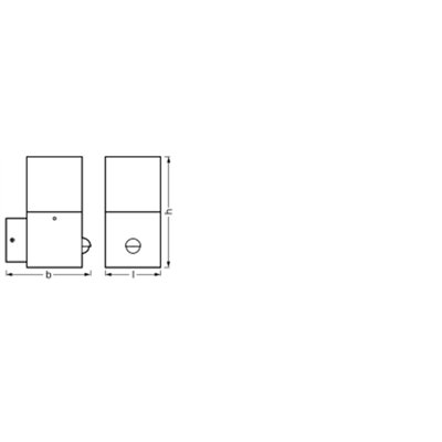 Endura Classic Figo Square Wall Sensor E27 Dark Gray