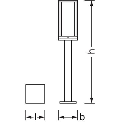 ENDURA CLASSIC FRAME 60cm Post E27
